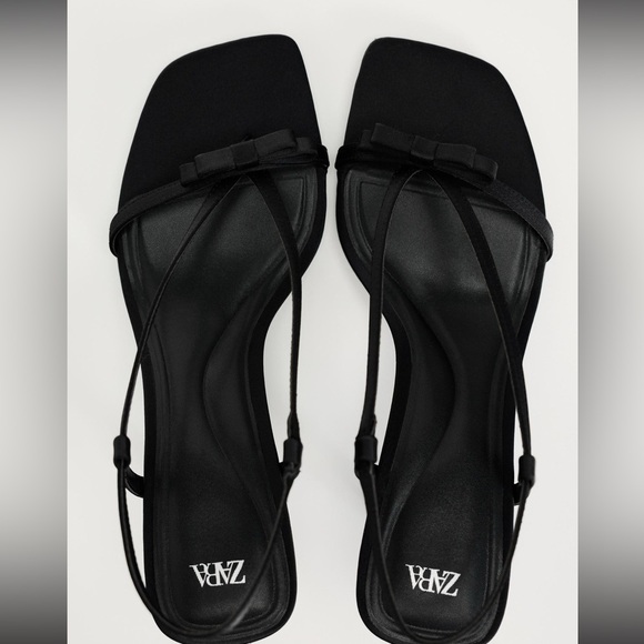 ZARA Satin Sandals Sz 8.5 - Picture 8 of 9